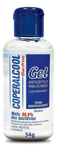 Alcool Gel 70 Para Maos Com Hidratante Bacfree 54g Coperalco