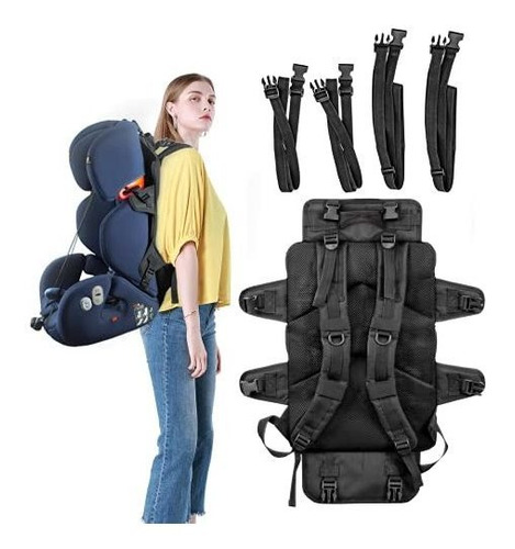 Car Seat Back Pack,stroller Carrier With 4 Pcs Detachable S