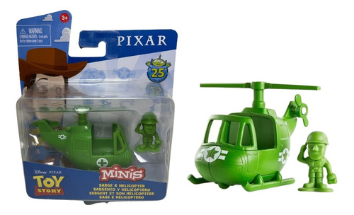 Mini Figura E Helicóptero Toy Story Boneco Disney - Mattel