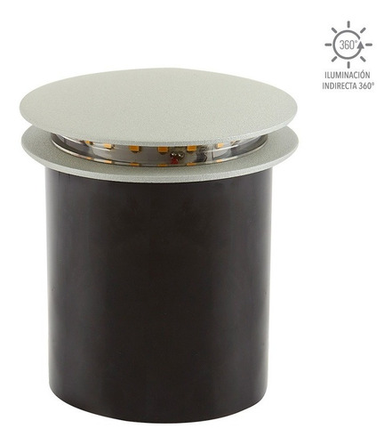 Imagen 4 de 7 de Lámpara Led Incrustar Piso, Exterior, Gris 1w Luz Cálida