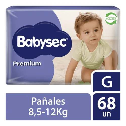 Babysec Pañales Bebé Premium G 68 Unid