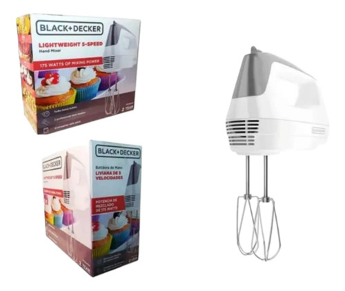 Batidora De Mano Acero Inoxidable 5 Velocidades 2 Funciones