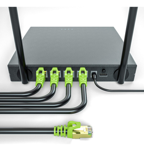 Cable Ethernet Cat 7 Para Exteriores De 100 Pies, Cable De R