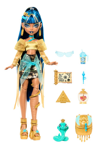 Muñeca Monster High Cleo De Nile Con Mascota Cobra Hissette