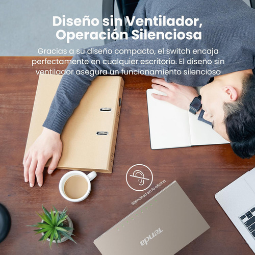 Tenda Teg1008m Switch De Red 8 Puertos Metálico Gigabit