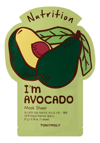 Tony Moly I'm Avocado Mask Sheet  Nutrition