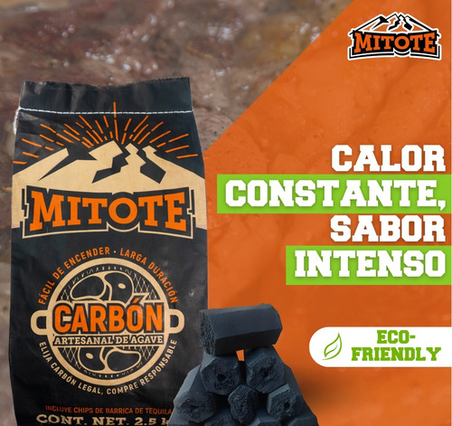 Carbón De Agave En Briqueta 10 Kg.