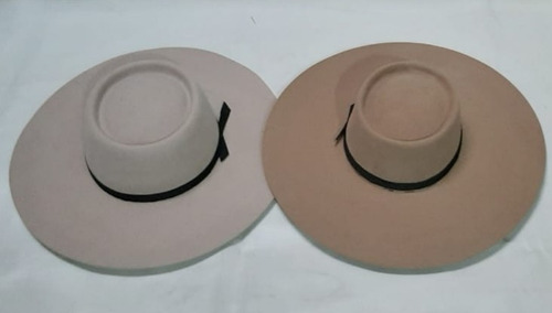 Sombrero Paño Beige Ala 8 Cm 