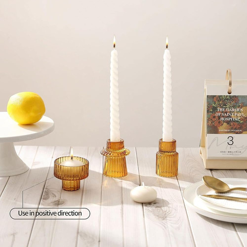 Porta-velas De Vidro Cônico Para Centro De Mesa, Decoração
