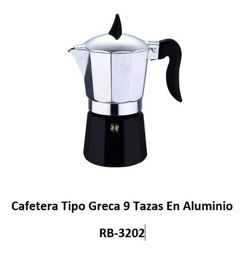 Cafetera Tipo Greca 9 Tazas. 20 X 20 X 41 En Aluminio De 1ra