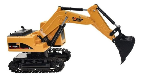 Excavadora Control Remoto 1:24 Rc Juguete 6canal Niños Metal