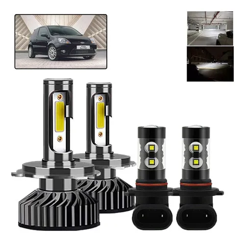 For Kit De Focos Led H4 9006 Luz Alta/baja/niebla Para ford