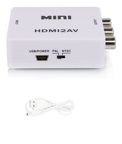 Mini Adaptador Conversor De Hdmi Para Video Composto Rca Av