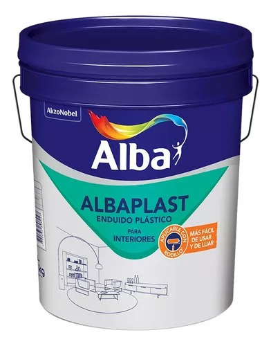 Imagen 2 de 8 de Enduido Interior Albaplast Blanco X 20 Lts