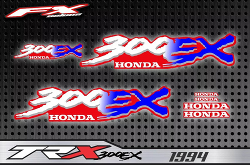 Calcos Opcionales Honda Fourtrax Trx 300 Ex 1994 Fxcalcos2
