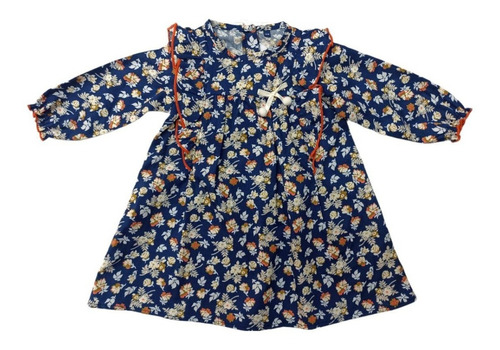 Vestido Gontex Est 0361 Invierno Flores Niña 12 A 36 Meses P