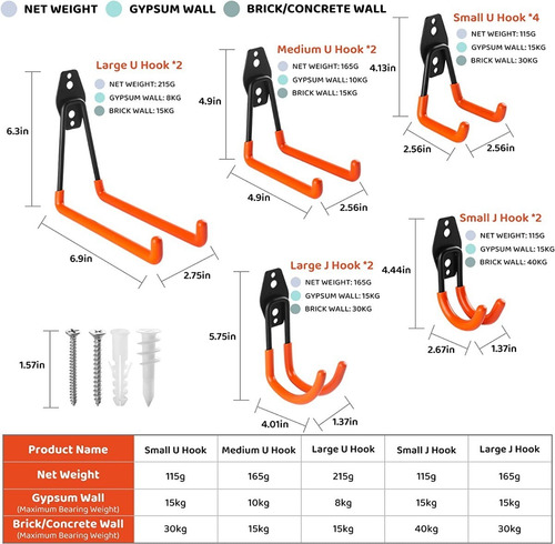 Bases Bicicleta Pared Soporte Horizontal Rack Organizador