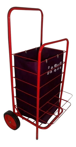 Imagen 2 de 4 de Chango Carrito De Feria Compras 2 Ruedas Ref C Botellero