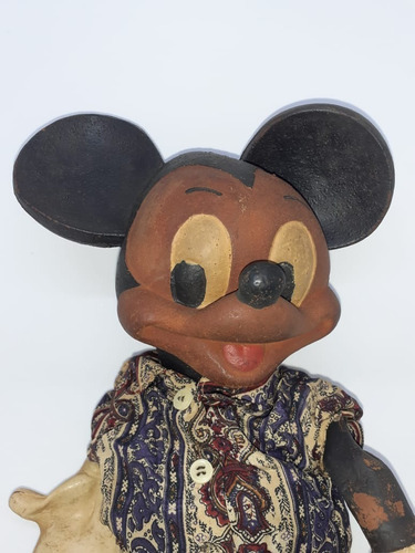 Mickey Mouse Boneco Marca Plimplim Tipo Floc Anos 70 Danos