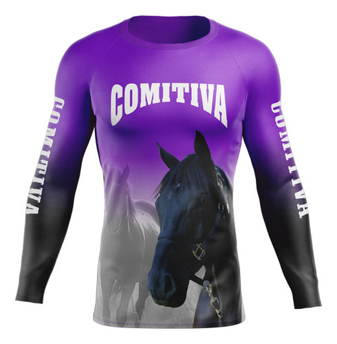 Estampas Cavalgada Camiseta Artes Sublimação Total Cavalos