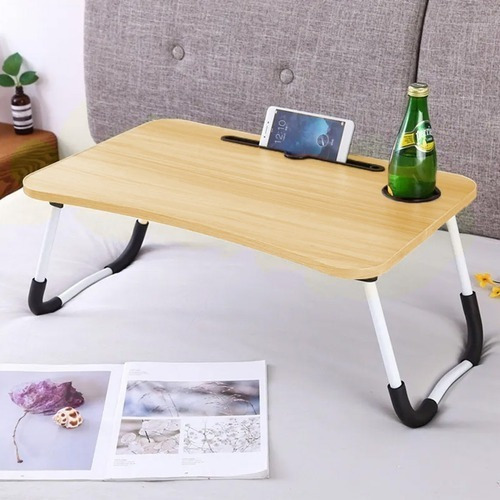 Mesa Plegable Para Cama Y Notebook Multifuncional De Madera
