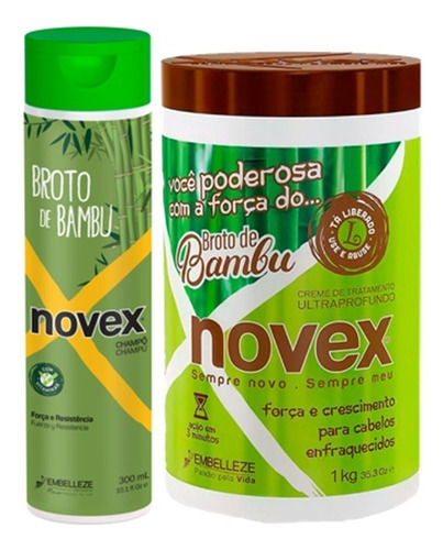 Novex Kit Shampoo Y Tratamiento Brote De - g