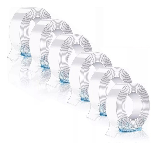 Fita Nano Reutilizável, 6 Rolos De Fita Adesiva Nano 5m .