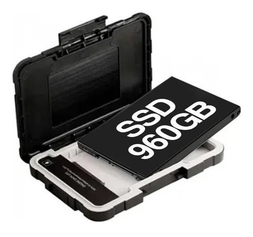 Imagen 1 de 5 de Disco Solido Ssd 960gb + Case Adata Ed600 Disco Externo Usb