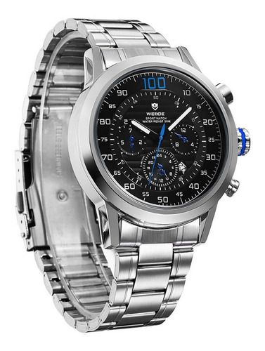 Relógio Masculino Weide Prata Wh3311-3c