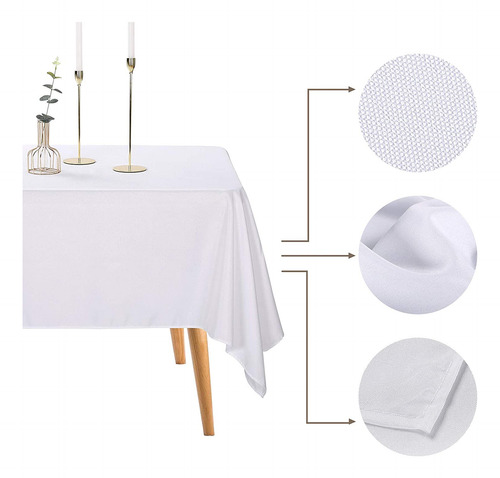 Mantel Rectangular De 60 X 102 Pulgadas, Mesa De 6 Pies