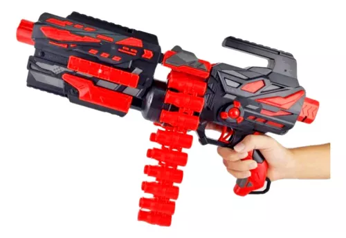 Metralhadora NERF com 4 dardos de 0foam &shooting exercise