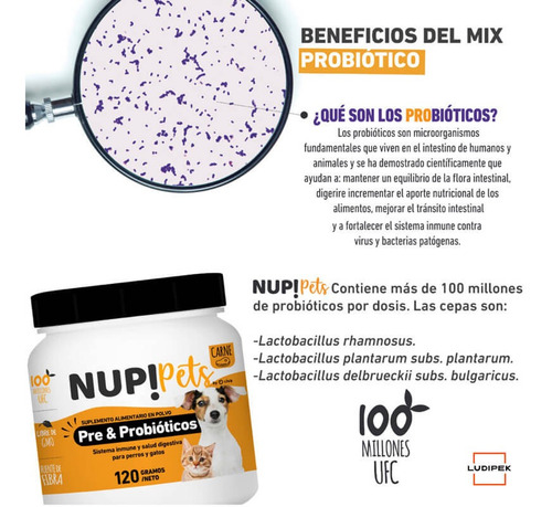 Nup! Pets Pre Y Probióticos Perro Y Gato Sabor Salmon