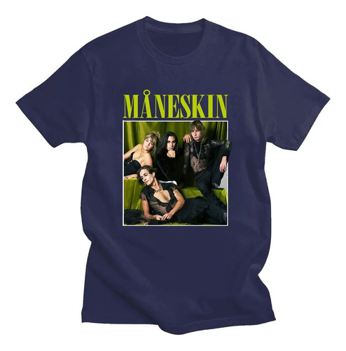 Cl Camiseta Unisex De Algodón Con Estampado Gráfico Maneskin