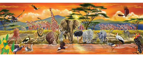 Melissa Doug African Plains Safari Jumbo Jigsaw Floor P...