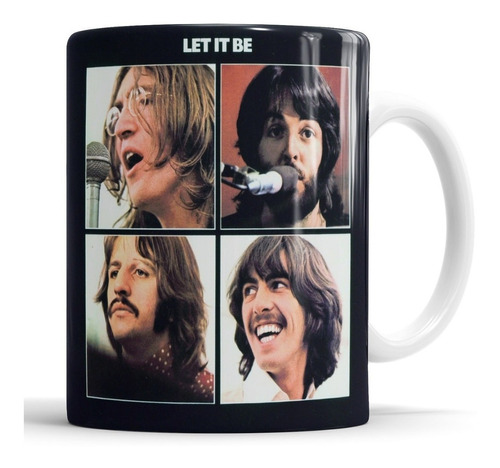 Taza Let It Be Beatles Disco  - Cerámica Importada