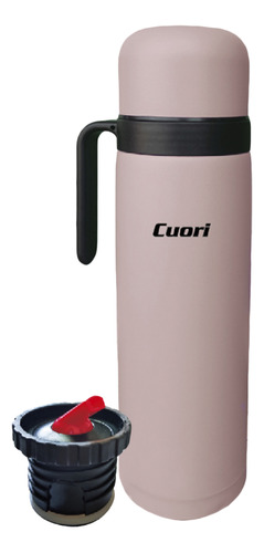 Termo Cuori 1 Lt Acero Inox Con Asa Tapon Cebador Tero