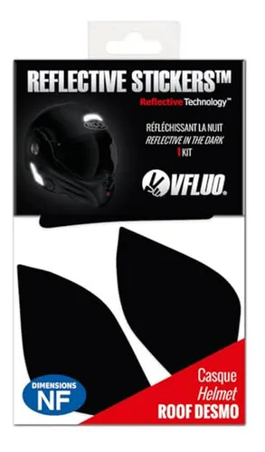 Kit De Pegatinas Reflectantes Vfluo Para Casco De Moto Roof