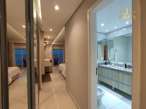 Imagem 12 de 30 de Apartamento De Frente Para O Mar Na Praia Da Enseada Com 4 Dormitórios, Varanda Gourmet, Prédio Com Lazer E 3 Vagas, Guarujá. - Ap1499