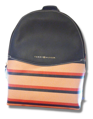 Mochila De Vestir Tommy Hilfiger Para Mujer - Beige Con Azul