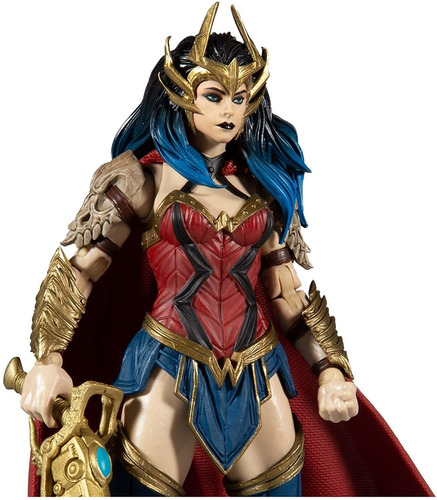 Imagen 8 de 8 de Mcfarlane Figura Mujer Maravilla Wonder Woman Articulada Dc Superman Multiverso Dark Nights Escala 18cm Original