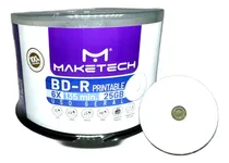 Comprar 50 Bluray Maketech Printable 25 Gb 135 Minutos 6x Escura