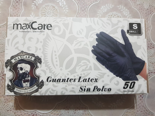 6 Caja De Guantes Latex Negro. 50 Unid. Cada Caja