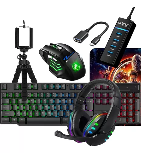 Kit Mobilador Completo Jogar Free Fire P/ Celular Led Rgb