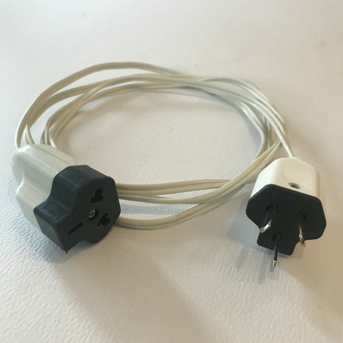 Imagen 1 de 2 de Cable Alargue Prolongador Con Enchufes 1 Metro 2x1,5 Mm