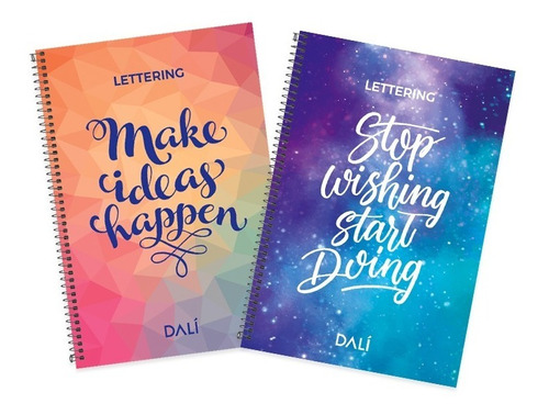 4 Cuadernos Espiral De 70hojas Tamaño A5 Para Lettering