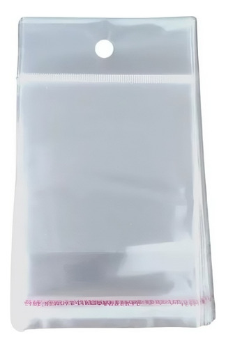 Saco Saquinho Adesivo Plástico Solapa Com Furo 9x17 1000 Un