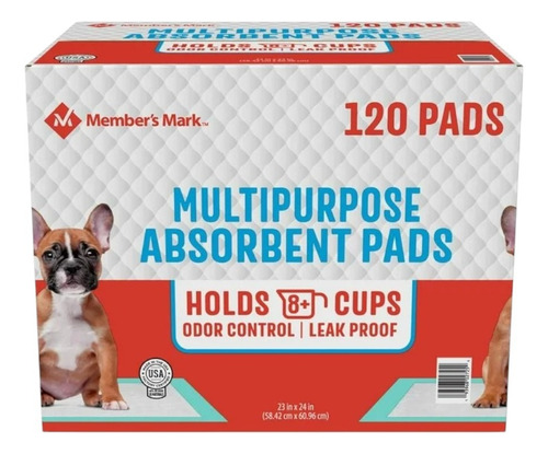 Tapete Pañal Entrenador Para Cachorro Member's Mark 120 Pzs