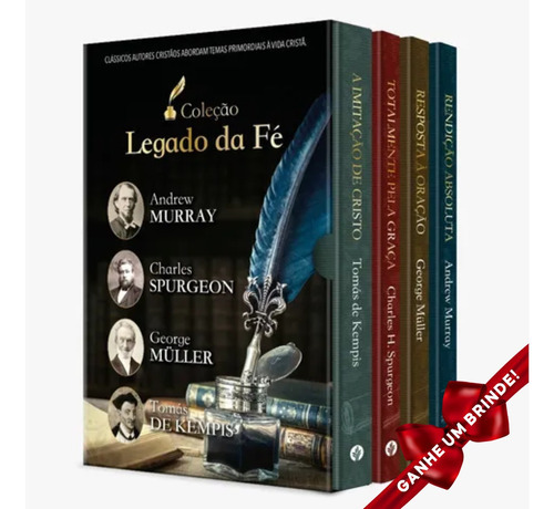 Box 4 Livros Coleção Legado Da Fé Charles Spurgeon E Outros