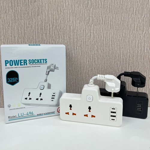 Prolongador 2 Tomas, 2 Usb A Y Usb C Con Enchufe De 10a Blanco