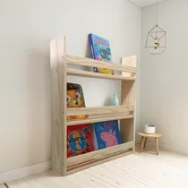 Comprar Repisa Porta Libros Infantil En Madera Color Natural